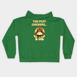 The Plot Chickens, Easter Bunny, Easter Eggs Chicks Kids Hoodie